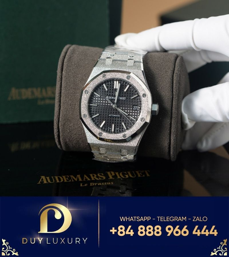 Audemars Piguet 15454 Fosted gold mặt số đen trải tia 37mm