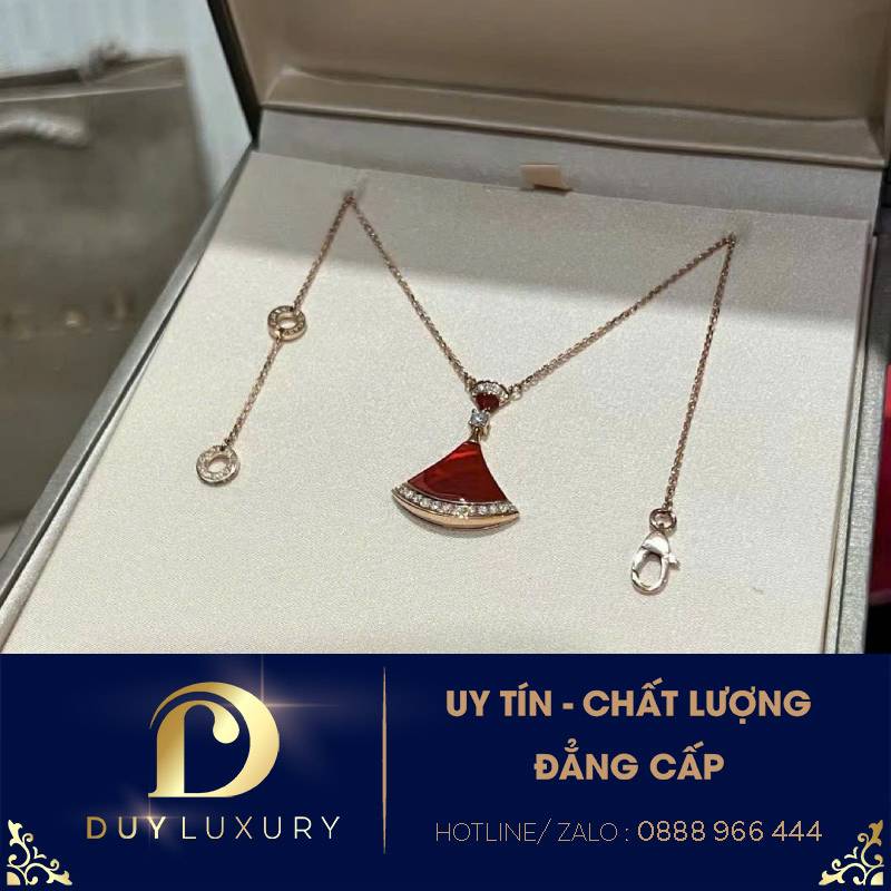 Dây Chuyền Nữ Bvlgari Divas’ Dream Diamond Carnelian Element 18K Rose Gold