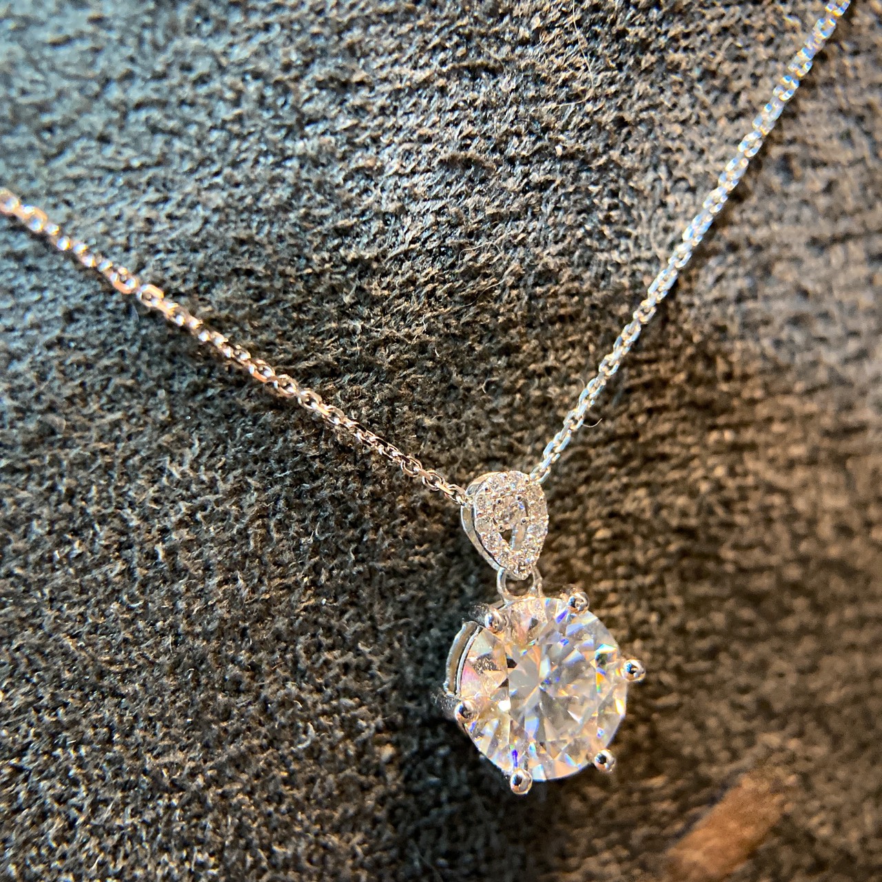 Dây Chuyền Nữ Vàng 10k 14k 18k Kim Cương Moissanite