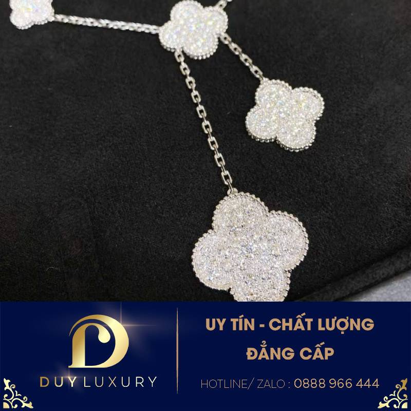 Dây chuyền Van Cleef & Arpels Magic Alhambra Diamond 6 Motif Necklace