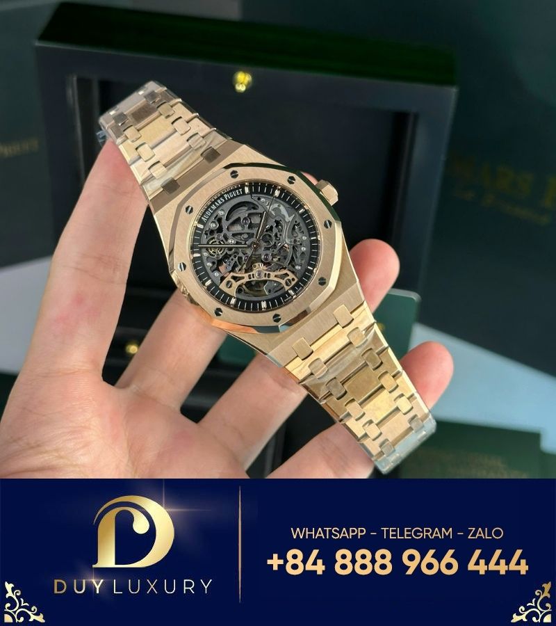 Đồng hồ Audemars Piguet Royal Oak 15407 Skeleton Dial size 41mm máy cal3132 APS Factory