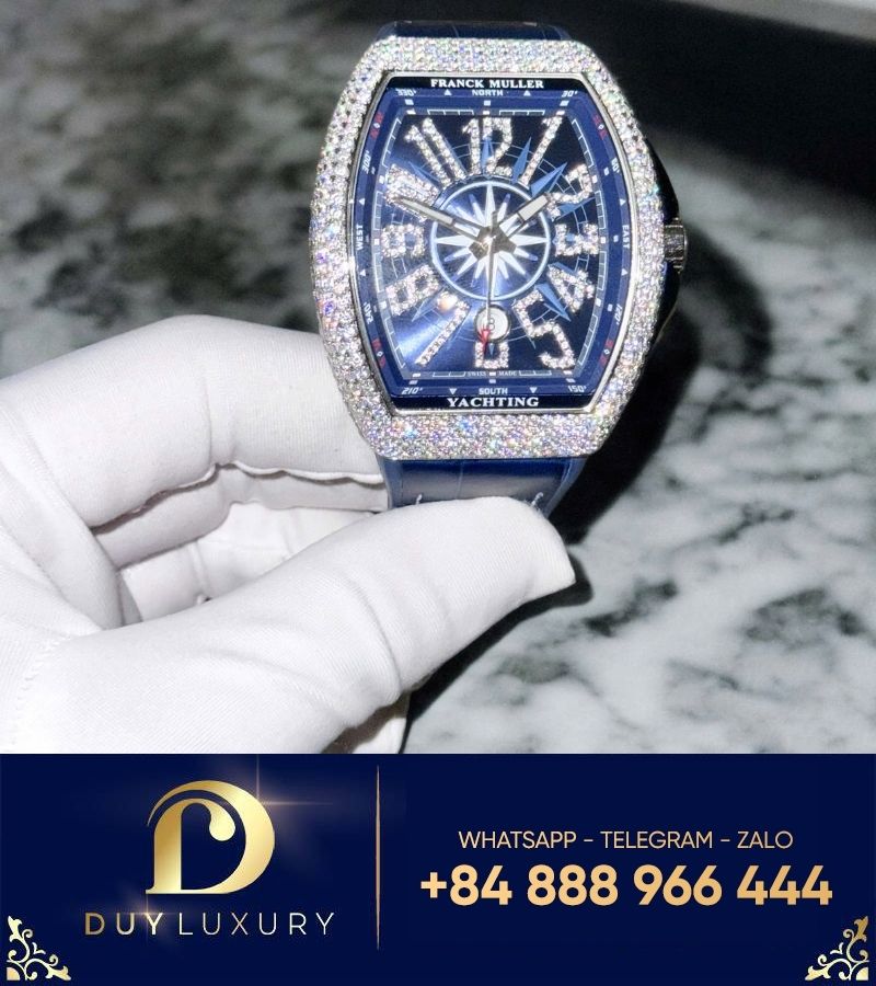 Đồng hồ Franck Muller độ full kim cương moissanite