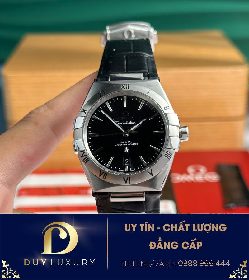 Đồng hồ Omega Constellation mặt đen replica