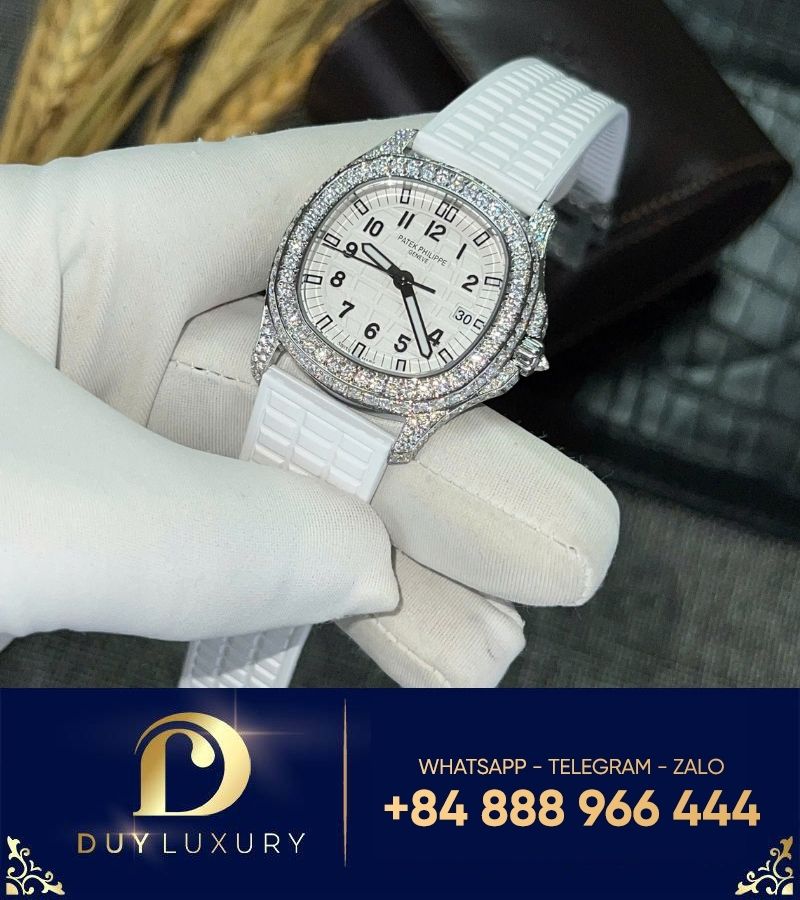 Đồng hồ Patek Philippe 5067 trắng PPF for lady độ full Moissanite chế tác Hongkong