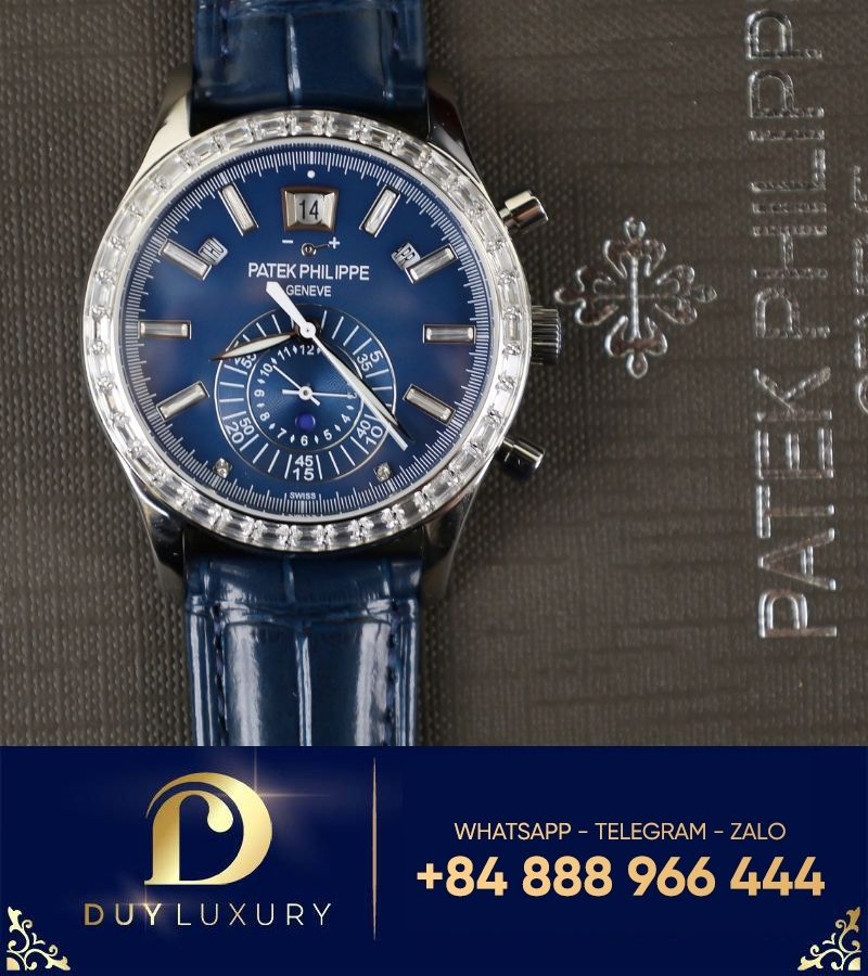 Đồng hồ Patek Philippe Annual Calendar 5961P-001 Chronograph Blue Dial replica