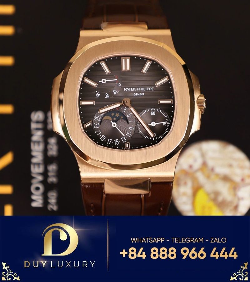 Đồng hồ Patek Philippe Nautilus 5712r PPF Factory bản V2 dây da chạy full chức năng như hãng