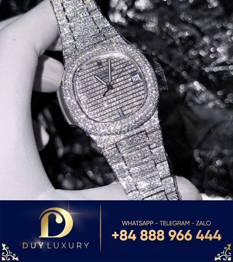 Đồng hồ Patek Philippe Nautilus 5719 full diamond replica