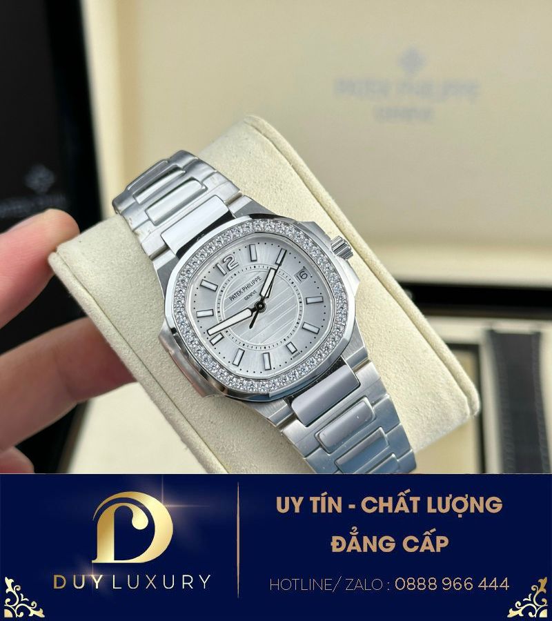 Đồng hồ Patek Philippe Nautilus 7010 fake vàng trắng mặt trắng