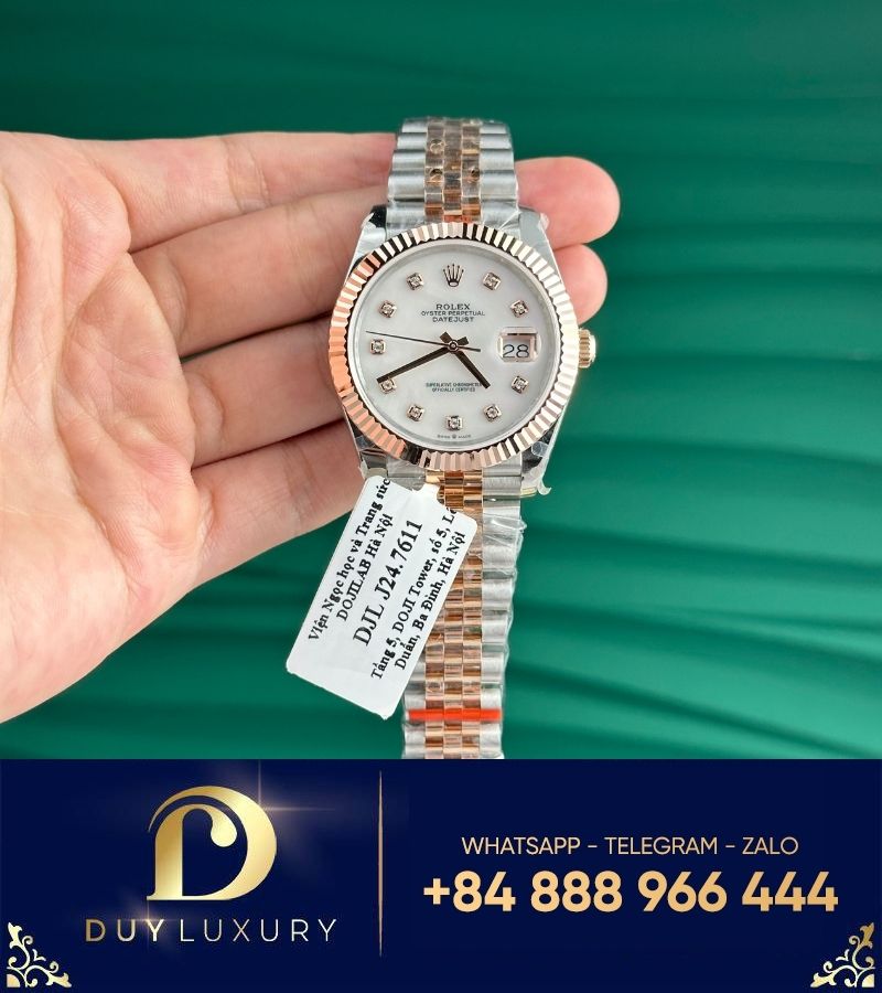 Đồng hồ Rolex Datejust 126331 bọc vàng 18k mặt khảm trai