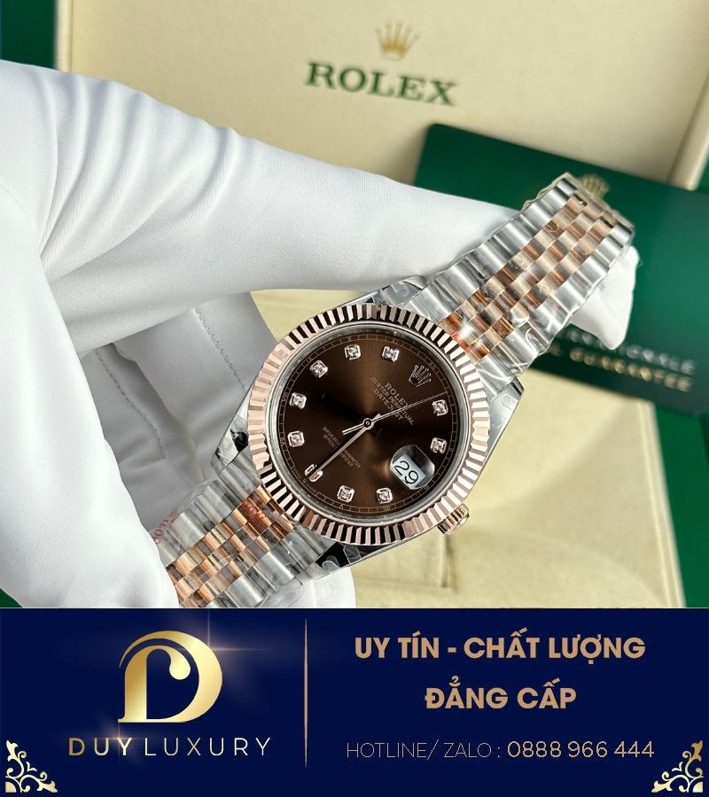 Đồng hồ Rolex Datejust 126331 demi bọc vàng 18k