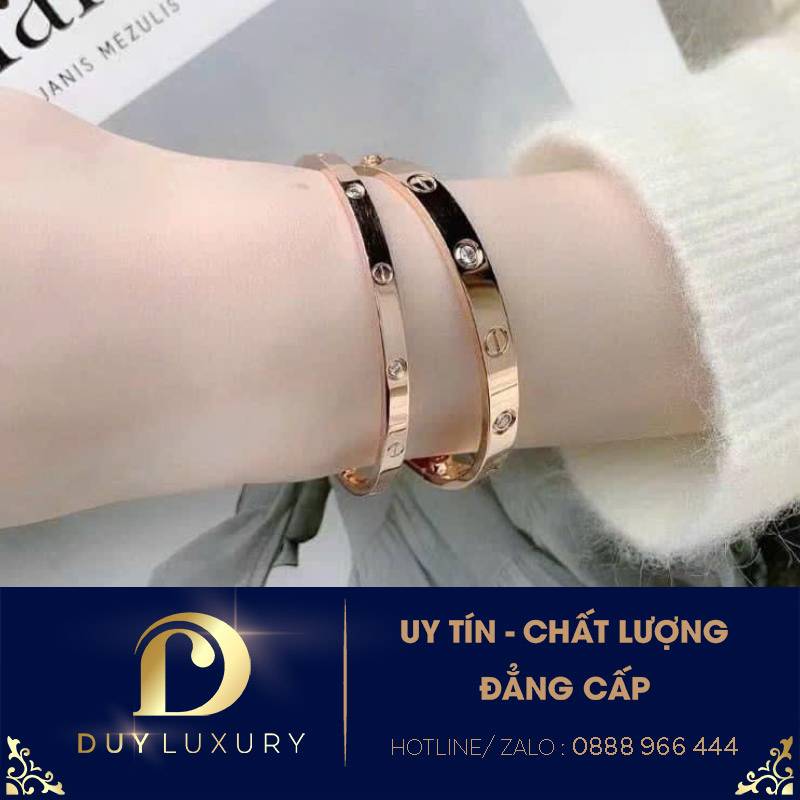 Lắc Cartier Love 18k Rose gold chế tác nhập Hong Kong