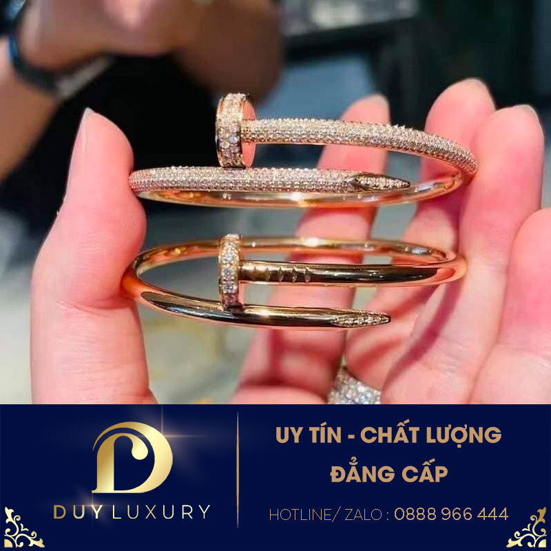 Lắc tay Cartier juste un clou đầu đinh rose gold 18k