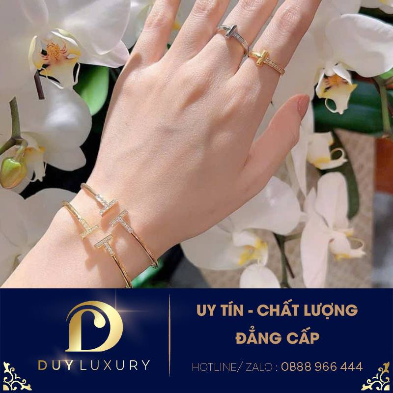 Lắc tay Tiffany & Co chế tác vàng 18k Nhập Hong Kong