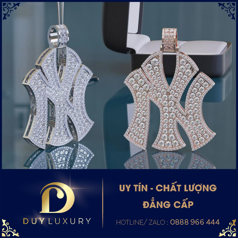 Mặt Dây Chuyền Vàng 10k 14k 18k Kim Cương Moissanite 