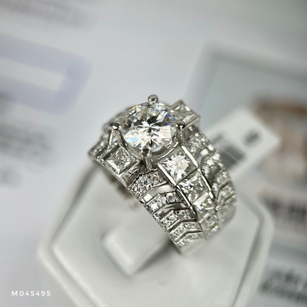 Nhẫn Nam Vàng 10k 14k 18k Kim Cương Moissanite