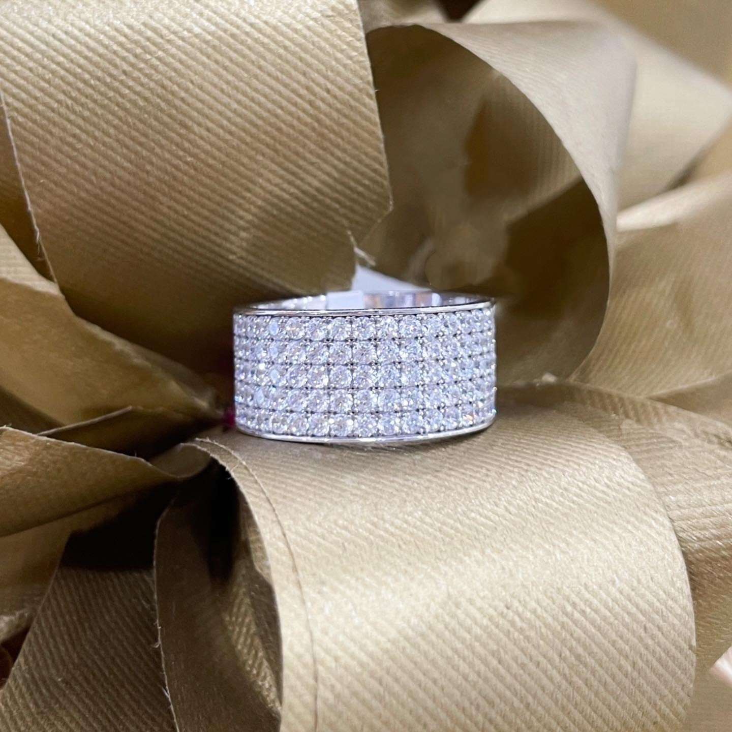 Nhẫn Nam Vàng 10k 14k 18k Kim Cương Moissanite