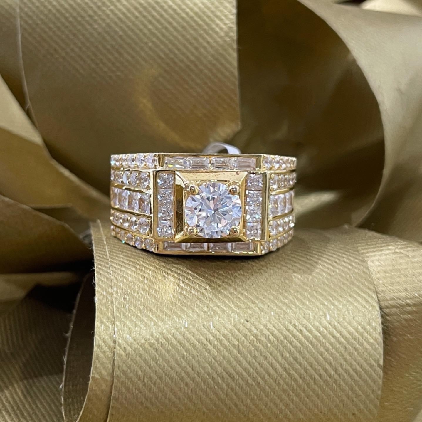 Nhẫn Nam Vàng Gold 10k 14k 18k Kim Cương Moissanite