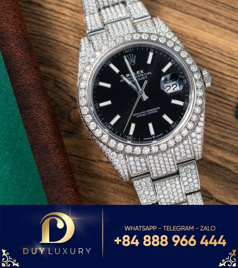 Rolex Datejust 41mm 126334 Full moissanite tuyển chọn