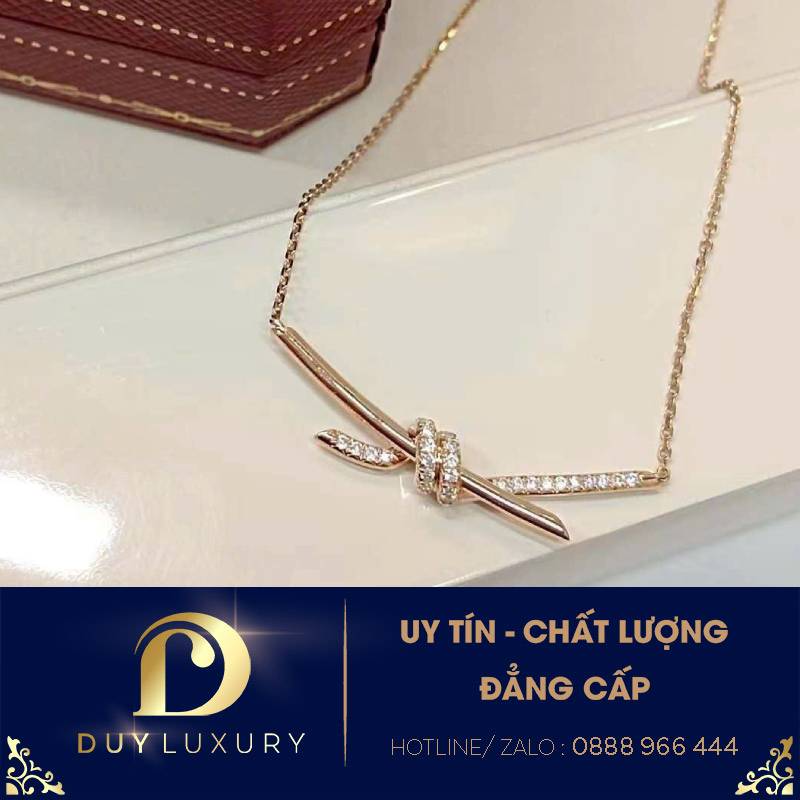 TIFFANY KNOT NECKLACE - DÂY CHUYỀN TIFFANY Vàng 18k ,kim cương thiên nhiên