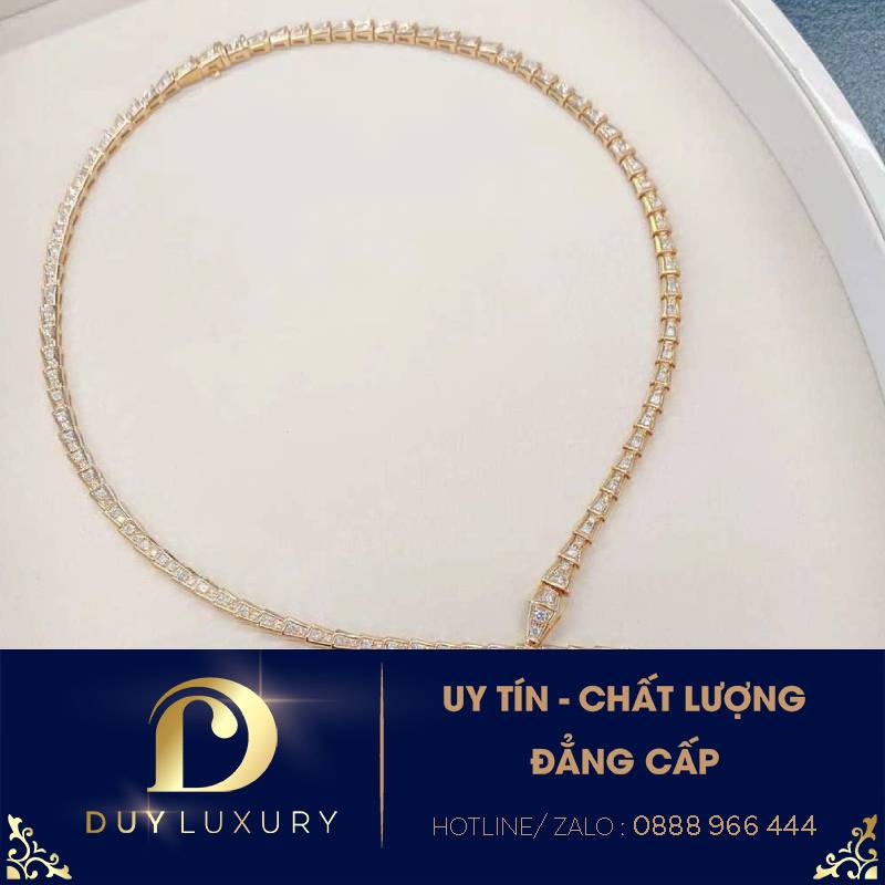 Vòng cổ BVL serpenti vàng hồng 18k