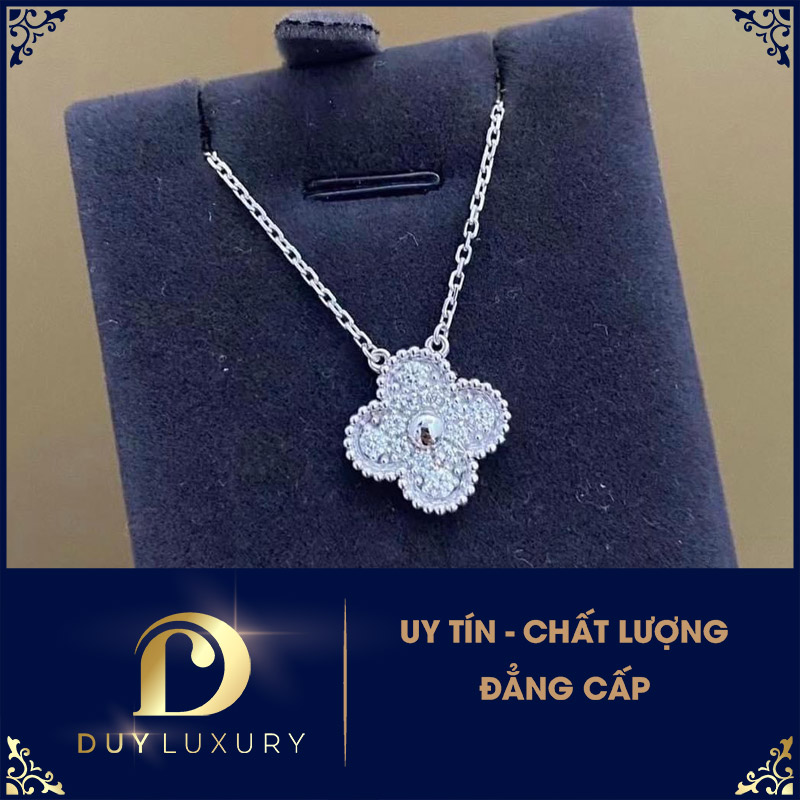 Vòng Cổ Nữ Vàng Trắng 10k 14k 18k Kim Cương Moissanite